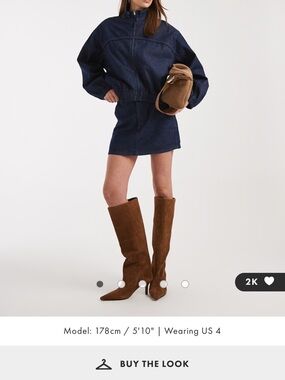 Asos Design Dark Blue Denim Mini Skirt